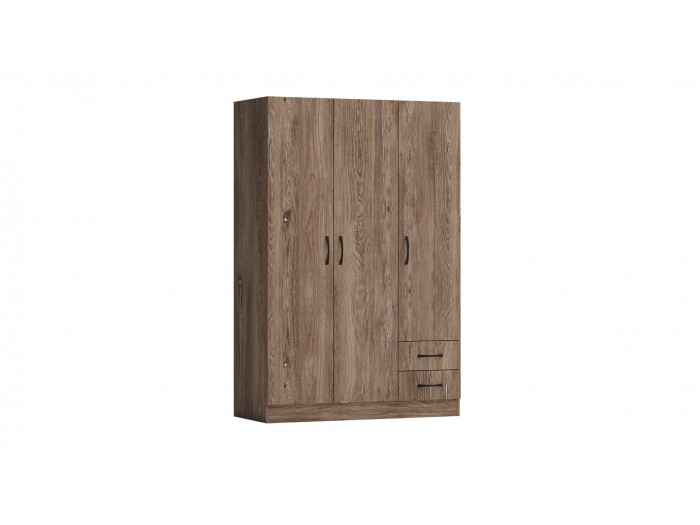 Трикрилен гардероб Аполо 2 (браун силвърджак)